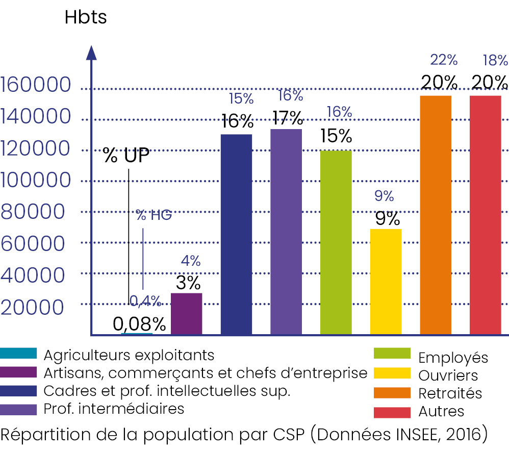 Répartition de la population par CSP